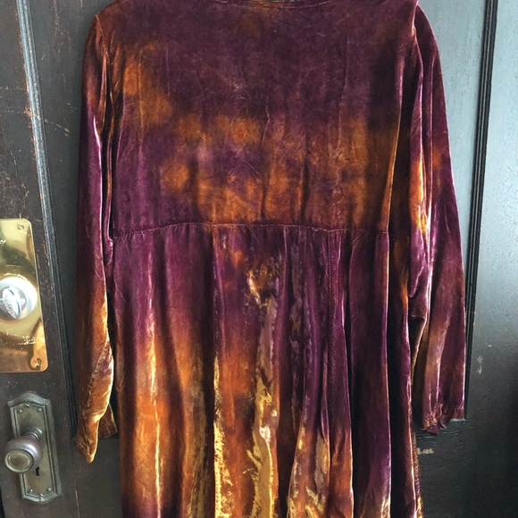 Rare Ercoli Babydoll.  Velvet Tie-dye Grunge! - Picture 3 of 4
